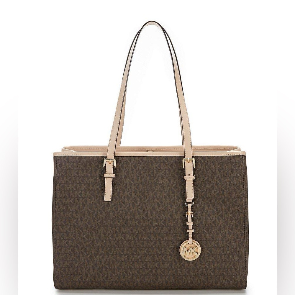 Michael Kors Brown and Tan Tote Bag
